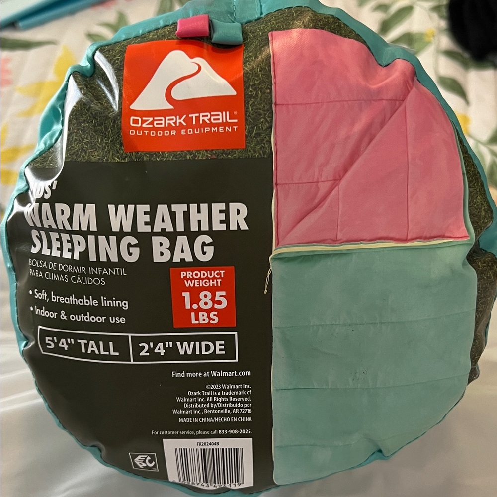 Ozark Trail Kids Warm Weather Sleeping Bag